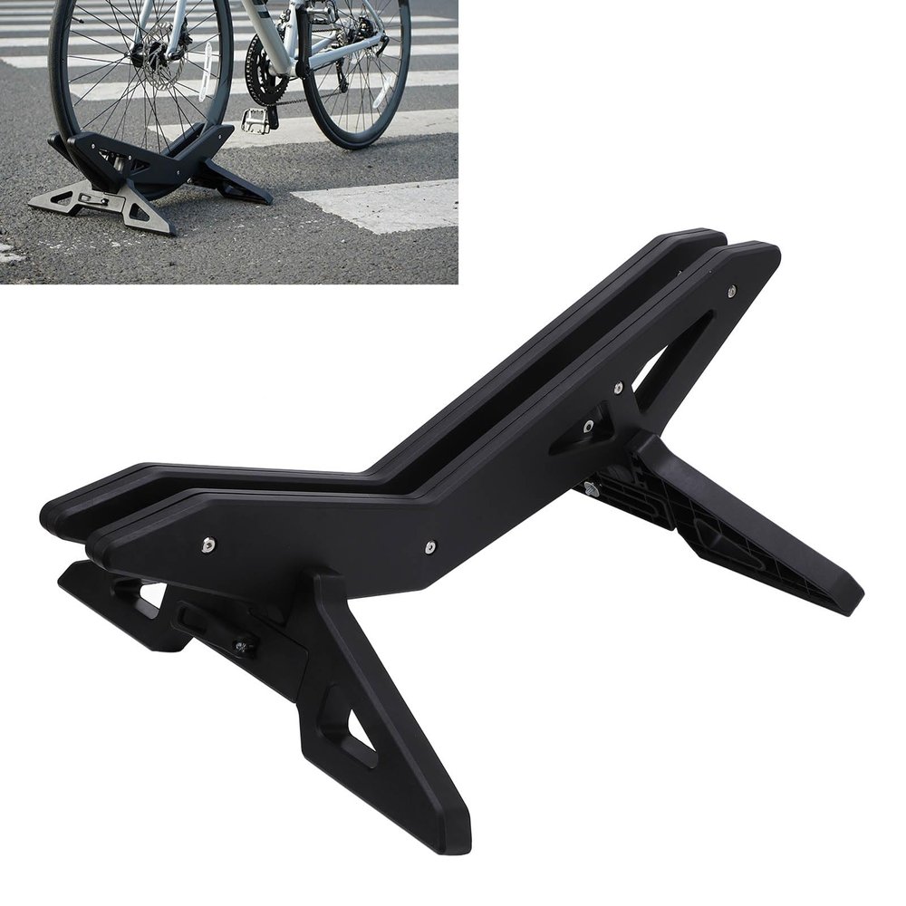 Fabater Floor Stand, Adjustable Floor Parking Rack Stand, Anti Slip Anti Scratch Quick Release Parking Rack for Mountain Road Bike, Indoor Outdoor Stand for