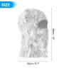 PATIKIL Distressed Balaclava Ski Mask, Balaclava Camo Knitted Face Mask Windproof Full Face Cover for Women Men Outdoor Sports, Grey/White view 2
