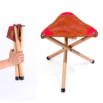 NBLGPXYG Folding Three Legged Stool Portable Camping Stool Mountaineering Tri-Leg Stool Folding Tripod Stool Outdoor Lightweight Fishing Chair Folding Stool(35x30cm)