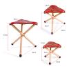 NBLGPXYG Folding Three Legged Stool Portable Camping Stool Mountaineering Tri-Leg Stool Folding Tripod Stool Outdoor Lightweight Fishing Chair Folding Stool(35x30cm) view 2