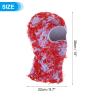 PATIKIL Distressed Balaclava Ski Mask, Balaclava Camo Knitted Face Mask Windproof Full Face Cover for Women Men Outdoor Sports, Light Purple/Red view 2