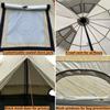 DANCHEL OUTDOOR B2 Portable Yurt with Stove Jack, Camping Sun Shelter Tarp for Winter, 4 Season Bell Tent Large Hot Tent 4 Person Family Camping Glamping Party 300D Oxford Khaki, 13ft/4m view 4