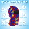 PATIKIL Distressed Balaclava Ski Mask, Balaclava Camo Knitted Face Mask Windproof Full Face Cover for Women Men Outdoor Sports, Camo Rainbow view 3