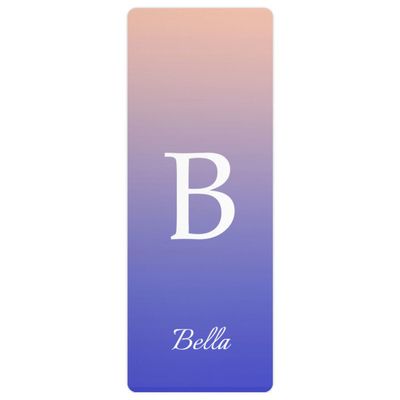 Custom Name Yoga Mat,Personalized Travel Yoga Exercise Mat,Non Slip,Perfect for Kids & Adults,Gradient Color B Series Style 16