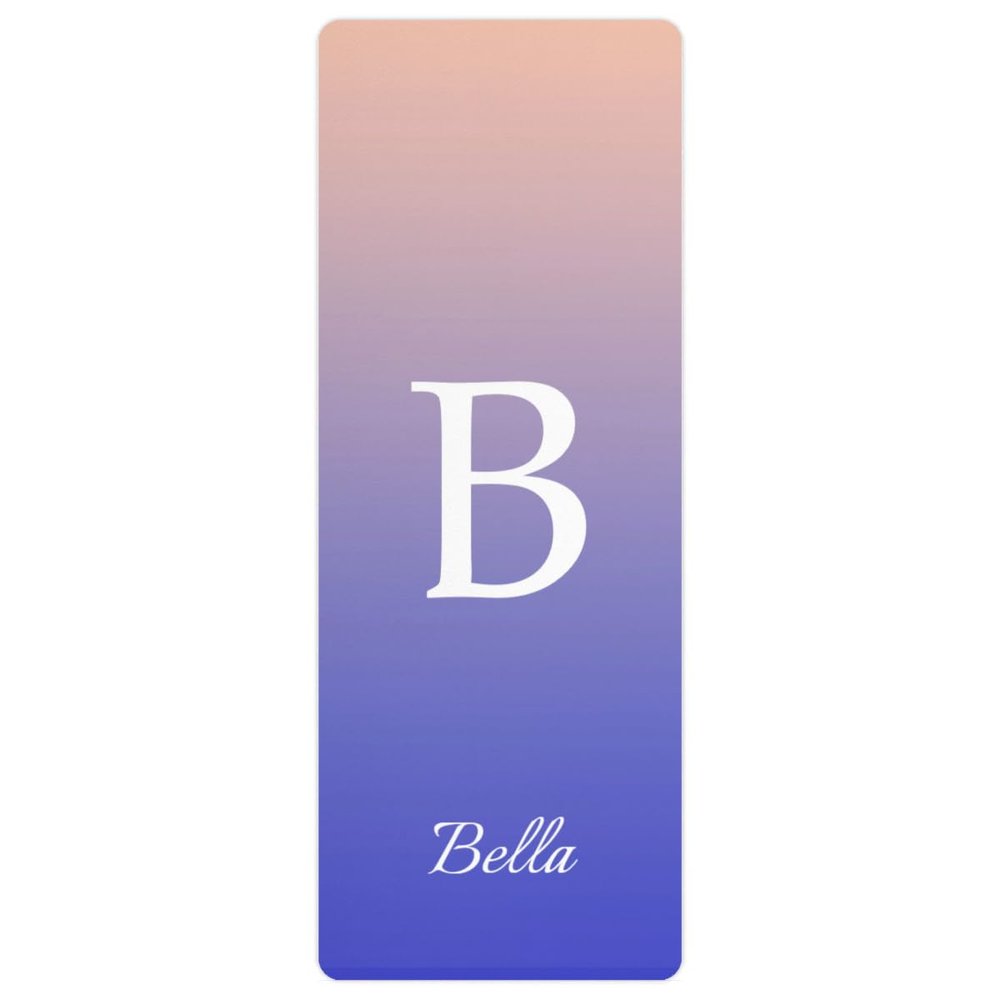 Custom Name Yoga Mat,Personalized Travel Yoga Exercise Mat,Non Slip,Perfect for Kids & Adults,Gradient Color B Series Style 16