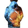 3D Football Novelty Boys Girls Hoodies, Long Sleeve Pullover Sweatshirt with Front Pocket for Kids Teens view 2