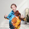 3D Football Novelty Boys Girls Hoodies, Long Sleeve Pullover Sweatshirt with Front Pocket for Kids Teens view 4