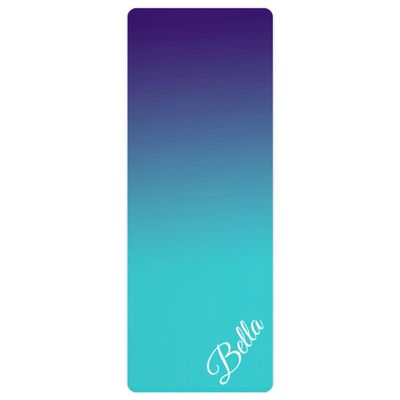 Custom Name Yoga Mat,Personalized Travel Yoga Exercise Mat,Non Slip,Perfect for Kids & Adults,Gradient Color E Series Style 7