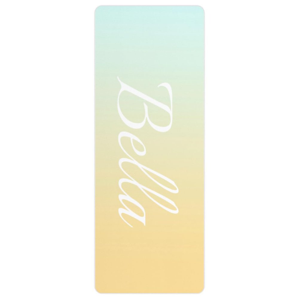 Custom Name Yoga Mat,Personalized Travel Yoga Exercise Mat,Non Slip,Perfect for Kids & Adults,Gradient Color D Series Style 1