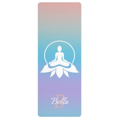 Custom Name Yoga Mat,Personalized Travel Yoga Exercise Mat,Non Slip,Perfect for Kids & Adults,Gradient Color A Series Style 1