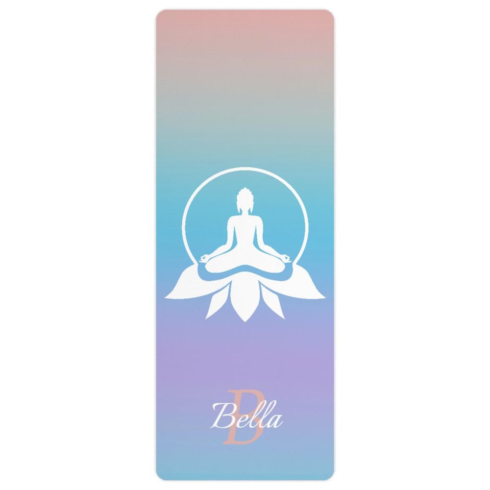 Custom Name Yoga Mat,Personalized Travel Yoga Exercise Mat,Non Slip,Perfect for Kids & Adults,Gradient Color A Series Style 1
