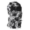 PATIKIL Distressed Balaclava Ski Mask, Balaclava Camo Knitted Face Mask Windproof Full Face Cover for Women Men Outdoor Sports, Black/and/White view 1