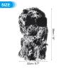 PATIKIL Distressed Balaclava Ski Mask, Balaclava Camo Knitted Face Mask Windproof Full Face Cover for Women Men Outdoor Sports, Black/and/White view 2