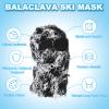 PATIKIL Distressed Balaclava Ski Mask, Balaclava Camo Knitted Face Mask Windproof Full Face Cover for Women Men Outdoor Sports, Black/and/White view 3