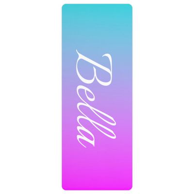 Custom Name Yoga Mat,Personalized Travel Yoga Exercise Mat,Non Slip,Perfect for Kids & Adults,Gradient Color D Series Style 9