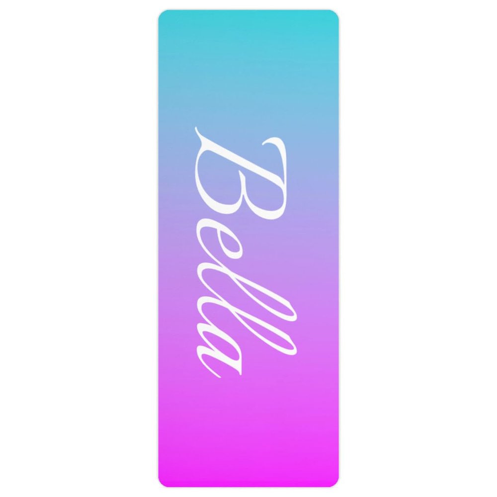 Custom Name Yoga Mat,Personalized Travel Yoga Exercise Mat,Non Slip,Perfect for Kids & Adults,Gradient Color D Series Style 9