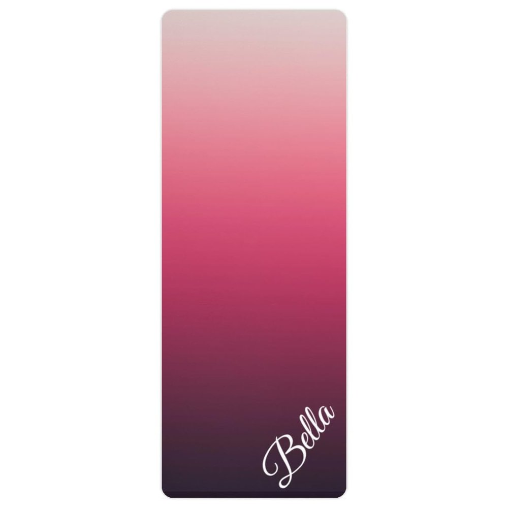 Custom Name Yoga Mat,Personalized Travel Yoga Exercise Mat,Non Slip,Perfect for Kids & Adults,Gradient Color E Series Style 18