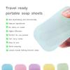 YEAHLEE 5 Boxes (500 Sheets) Paper Soap for Hand Wash Mini Hand Soap Sheets Portable Disposable Camping Soap Sheet for Traveling- 5 Scents view 2