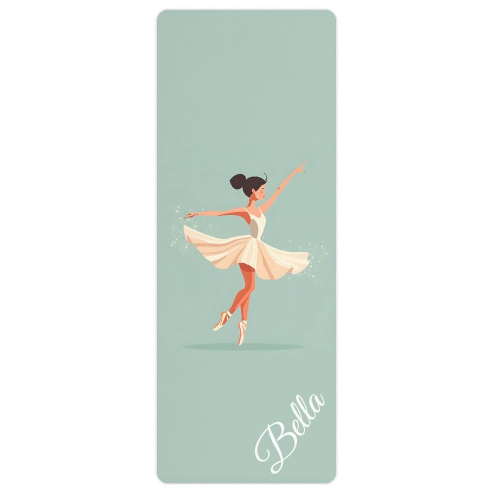 Custom Name Yoga Mat,Personalized Travel Yoga Exercise Mat,Non Slip,Perfect for Kids & Adults,Dance Series Style 3
