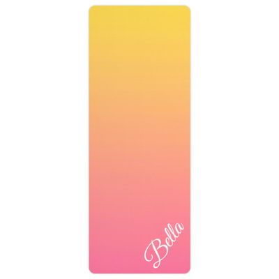 Custom Name Yoga Mat,Personalized Travel Yoga Exercise Mat,Non Slip,Perfect for Kids & Adults,Gradient Color E Series Style 21