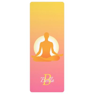 Custom Name Yoga Mat,Personalized Travel Yoga Exercise Mat,Non Slip,Perfect for Kids & Adults,Gradient Color A Series Style 4