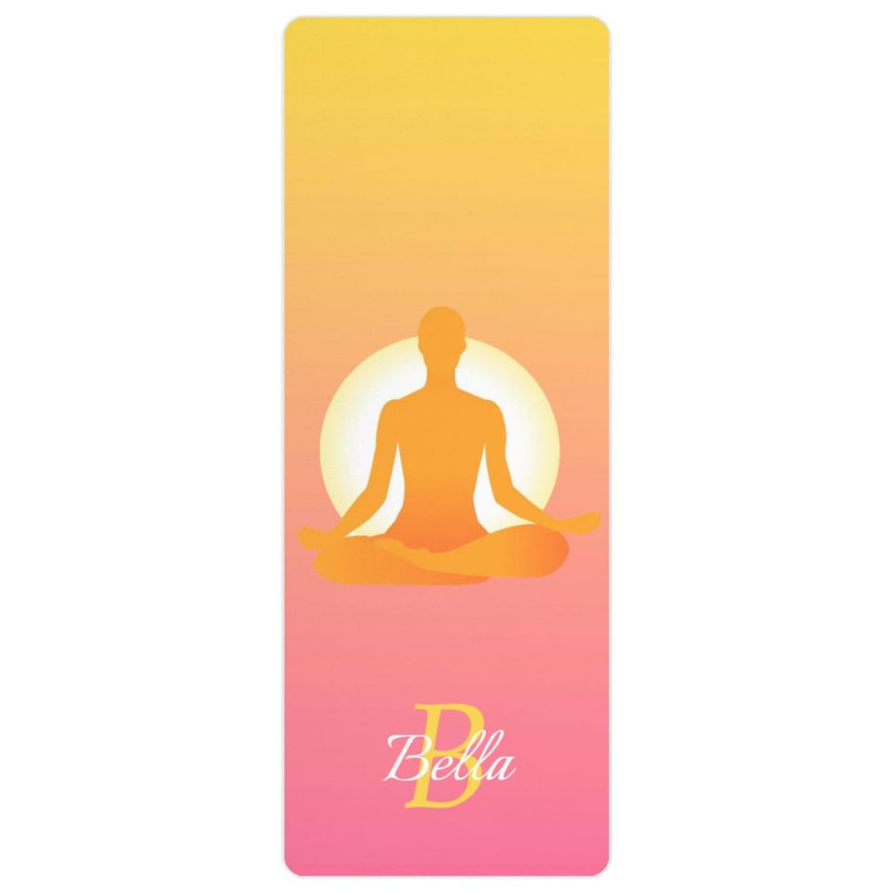 Custom Name Yoga Mat,Personalized Travel Yoga Exercise Mat,Non Slip,Perfect for Kids & Adults,Gradient Color A Series Style 4