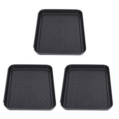 Plastic Shoe Tray with Space Saving 3 Interlocking Design for Home Office Hotel