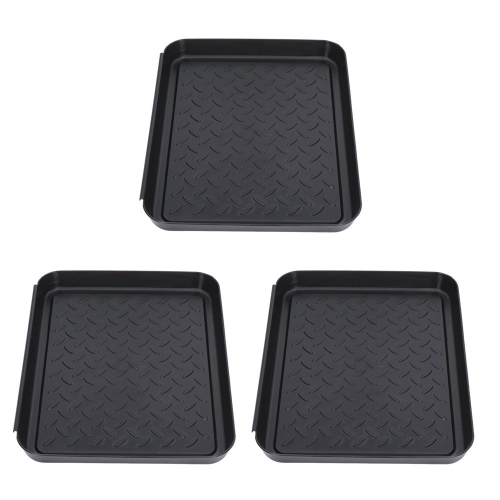 Plastic Shoe Tray with Space Saving 3 Interlocking Design for Home Office Hotel
