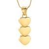 AIWENXI Three Love Hearts Cremation Jewelry Urns Necklaces for Ashes Stainless Steel Keepsakes Gifts Lover Ash Pendant Jewelry for Men Women view 1