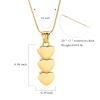 AIWENXI Three Love Hearts Cremation Jewelry Urns Necklaces for Ashes Stainless Steel Keepsakes Gifts Lover Ash Pendant Jewelry for Men Women view 2