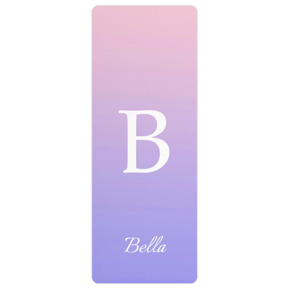 Custom Name Yoga Mat,Personalized Travel Yoga Exercise Mat,Non Slip,Perfect for Kids & Adults,Gradient Color B Series Style 2