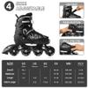 ECOO Inline Skates for Girls and Boys Ages 5-8 8-12 Light up Wheels, Adjustable Size Roller Skates Blades Kids Adult Women Outdoor view 3