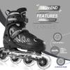 ECOO Inline Skates for Girls and Boys Ages 5-8 8-12 Light up Wheels, Adjustable Size Roller Skates Blades Kids Adult Women Outdoor view 4