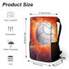 FunnyStar Volleyball in Fire Drawstring Backpack Waterproof Sackpack Sports Gym String Bag with Shoes Compartment view 2