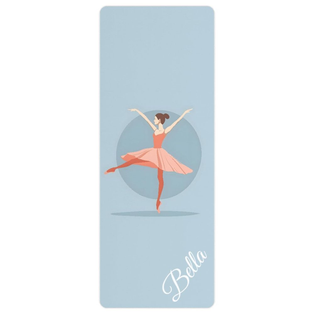 Custom Name Yoga Mat,Personalized Travel Yoga Exercise Mat,Non Slip,Perfect for Kids & Adults,Dance Series Style 1