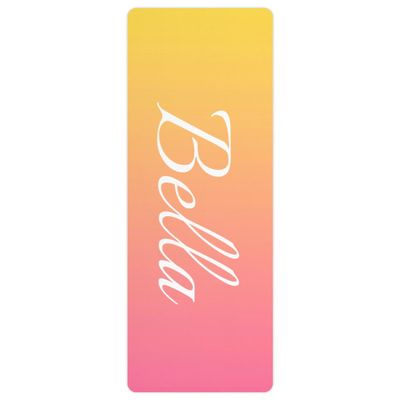Custom Name Yoga Mat,Personalized Travel Yoga Exercise Mat,Non Slip,Perfect for Kids & Adults,Gradient Color D Series Style 21