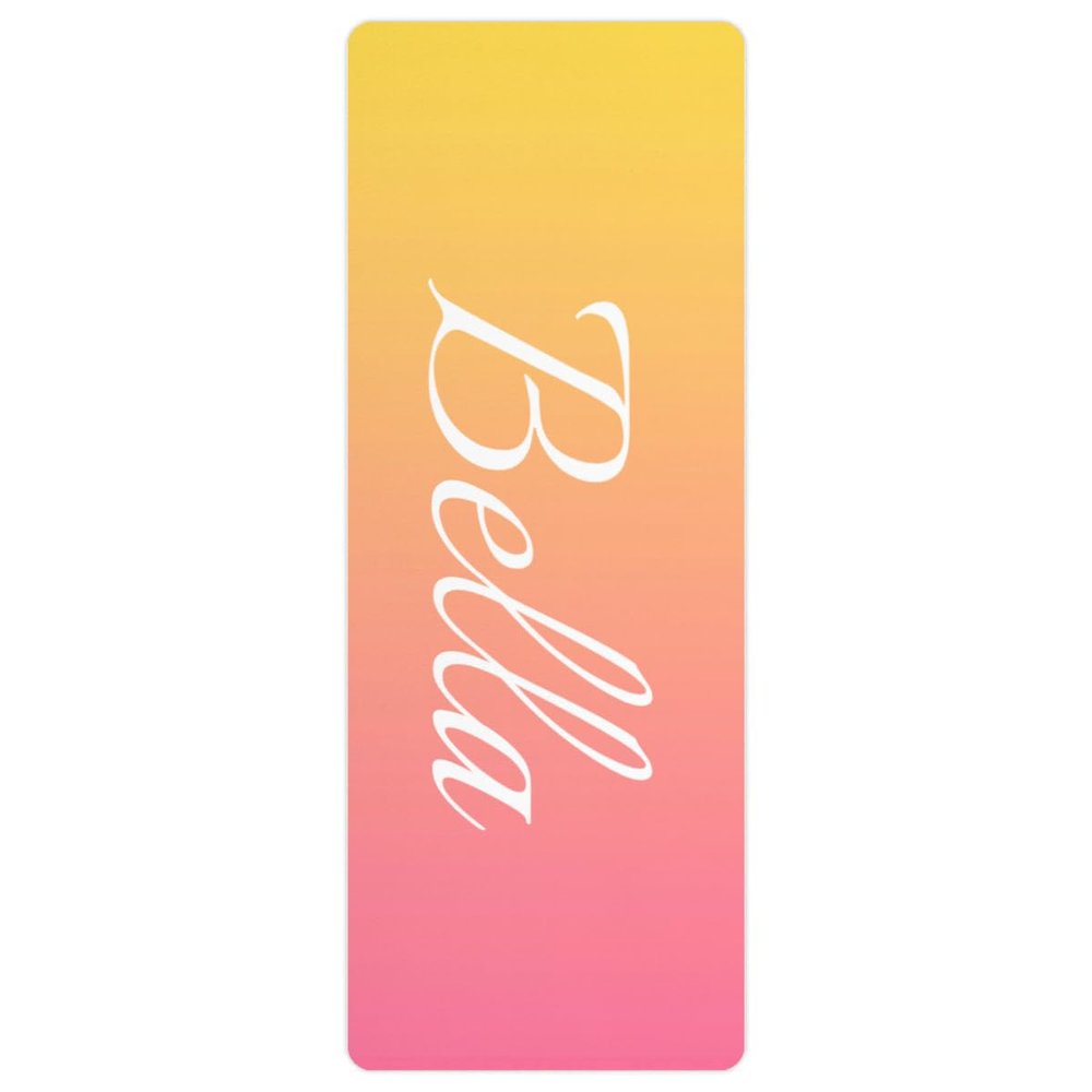 Custom Name Yoga Mat,Personalized Travel Yoga Exercise Mat,Non Slip,Perfect for Kids & Adults,Gradient Color D Series Style 21