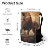 FunnyStar Animal Lion Drawstring Backpack Waterproof Sackpack Sports Gym String Bag with Shoes Compartment view 2