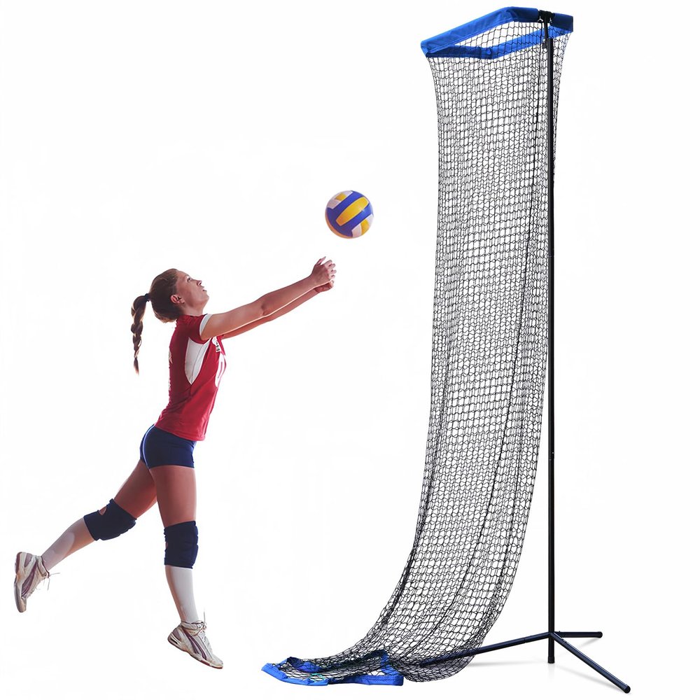 Creproly Volleyball Setter Trainer Net Volleyball Training Equipment Practice Equipment Net Angle and Height Adjustment for Indoor and Outdoor Setter Practice