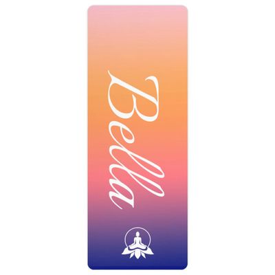 Custom Name Yoga Mat,Personalized Travel Yoga Exercise Mat,Non Slip,Perfect for Kids & Adults,Gradient Color F Series Style 11