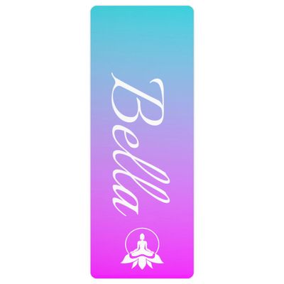 Custom Name Yoga Mat,Personalized Travel Yoga Exercise Mat,Non Slip,Perfect for Kids & Adults,Gradient Color F Series Style 16