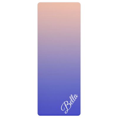 Custom Name Yoga Mat,Personalized Travel Yoga Exercise Mat,Non Slip,Perfect for Kids & Adults,Gradient Color E Series Style 16
