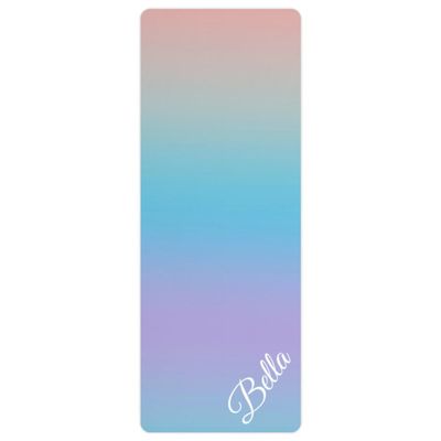 Custom Name Yoga Mat,Personalized Travel Yoga Exercise Mat,Non Slip,Perfect for Kids & Adults,Gradient Color E Series Style 24