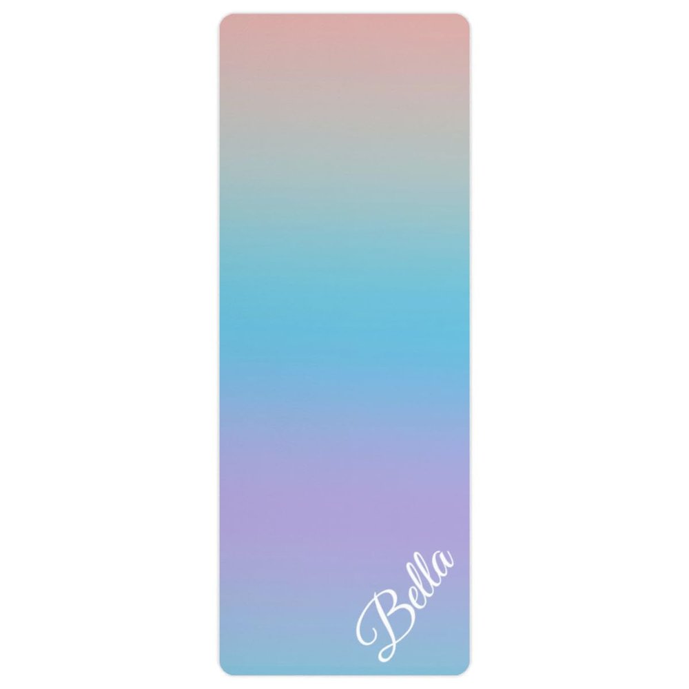 Custom Name Yoga Mat,Personalized Travel Yoga Exercise Mat,Non Slip,Perfect for Kids & Adults,Gradient Color E Series Style 24