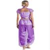 Alvivi Women's Arabian Princess Costume Belly Dance Fancy Dress One Piece Outfit Silk Fairy Jumpsuit Purple 4X-Large view 2