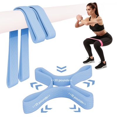 Multiple Resistance Bands Variable Pound 2PCS,2024 New Patent Exercise Bands Different Positions Have Different Resistance High Elasticity Blue B002