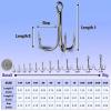 Natufish Fishing Treble Hooks 25Pcs Triple Hook Silver/High Carbon Steel/Sharp Barbed for Link Split Rings on Hard Lures Freshwater Saltwater(Size 14#) view 3