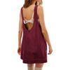 Women's Corduroy Overall Dress Round Neck Sleeveless A Line Skirtall Jumper Mini Dress Pinafore with Pockets view 4