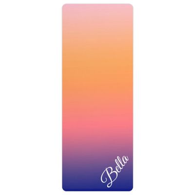 Custom Name Yoga Mat,Personalized Travel Yoga Exercise Mat,Non Slip,Perfect for Kids & Adults,Gradient Color E Series Style 14