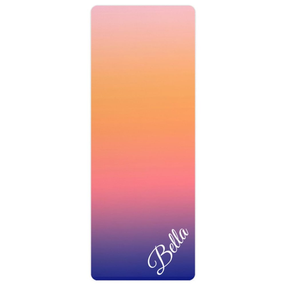 Custom Name Yoga Mat,Personalized Travel Yoga Exercise Mat,Non Slip,Perfect for Kids & Adults,Gradient Color E Series Style 14